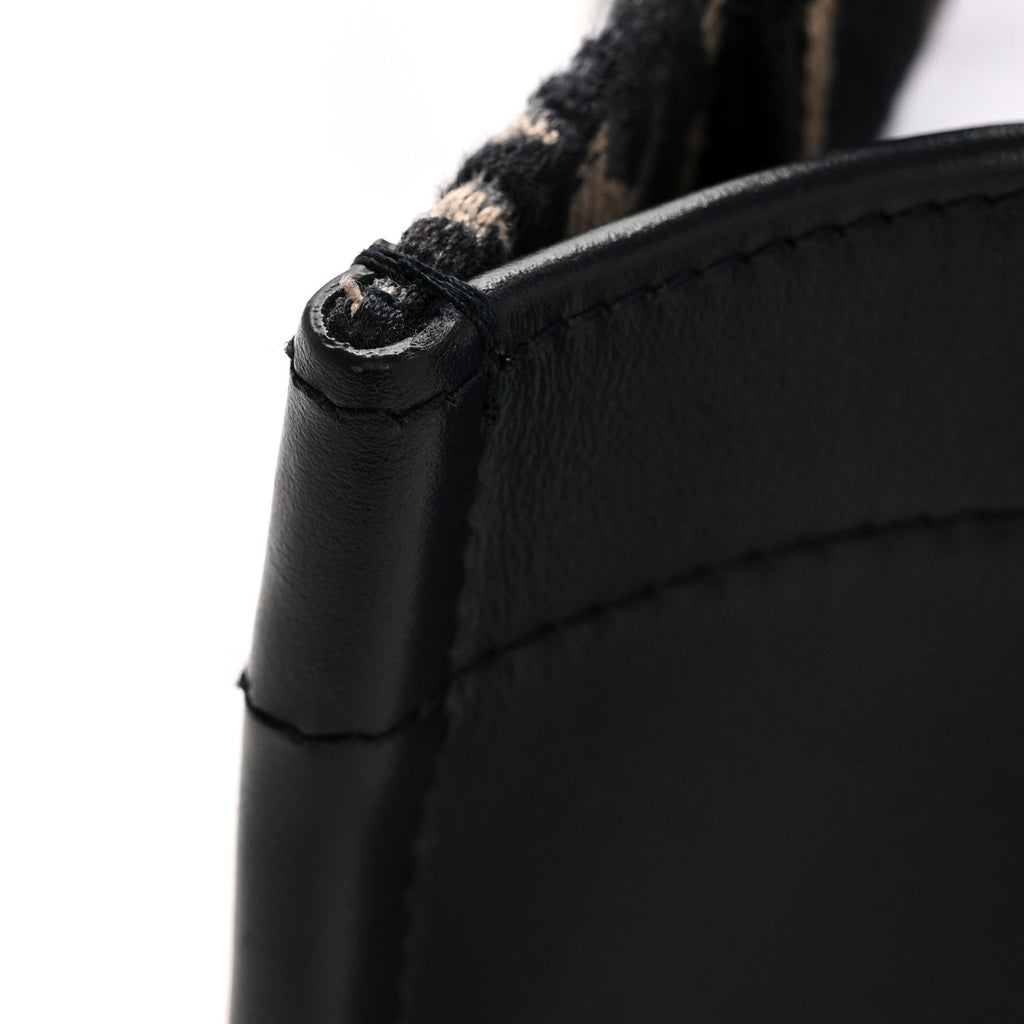 Christian Dior Oblique Calfskin Small Book Tote With Strap Blue Multicolor