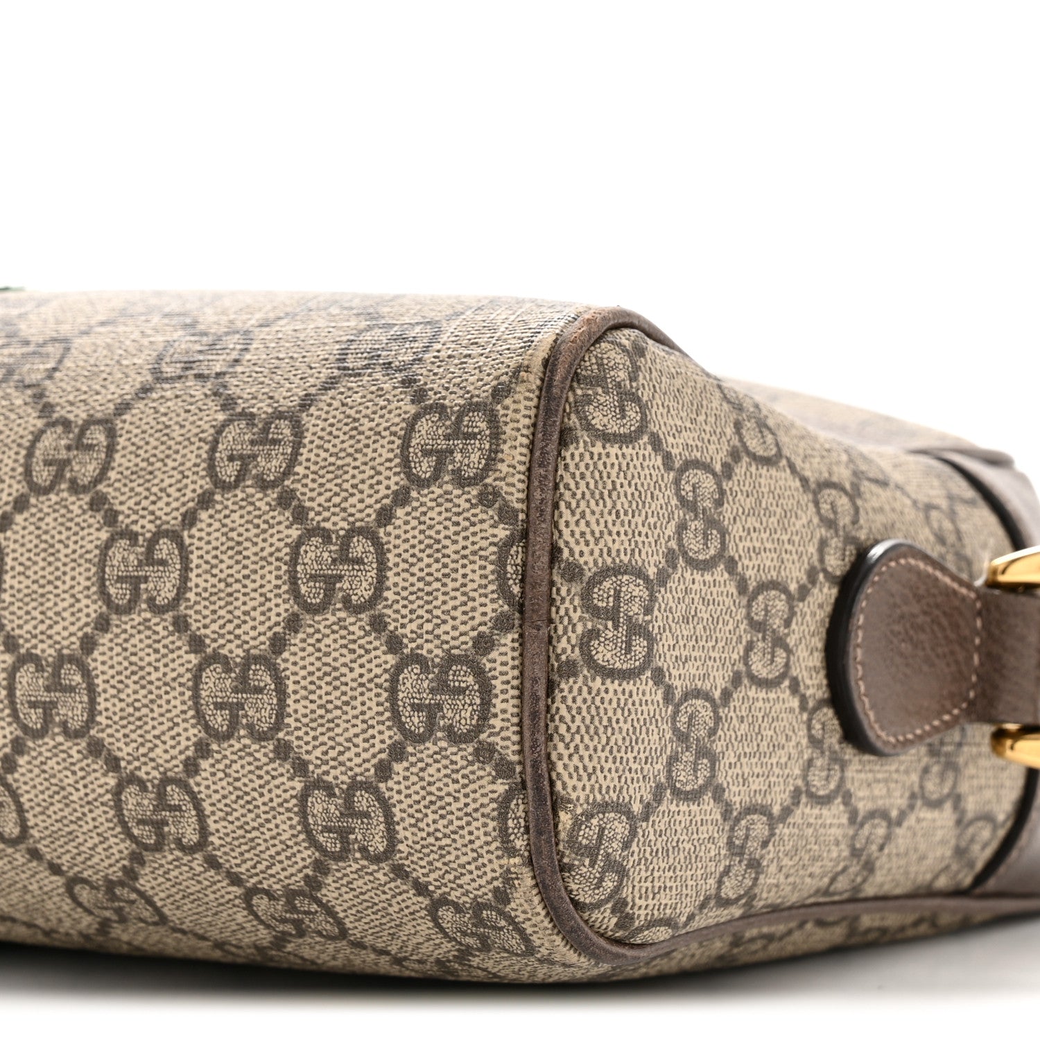Gucci GG Supreme Monogram Web Small Ophidia Shoulder Bag Brown