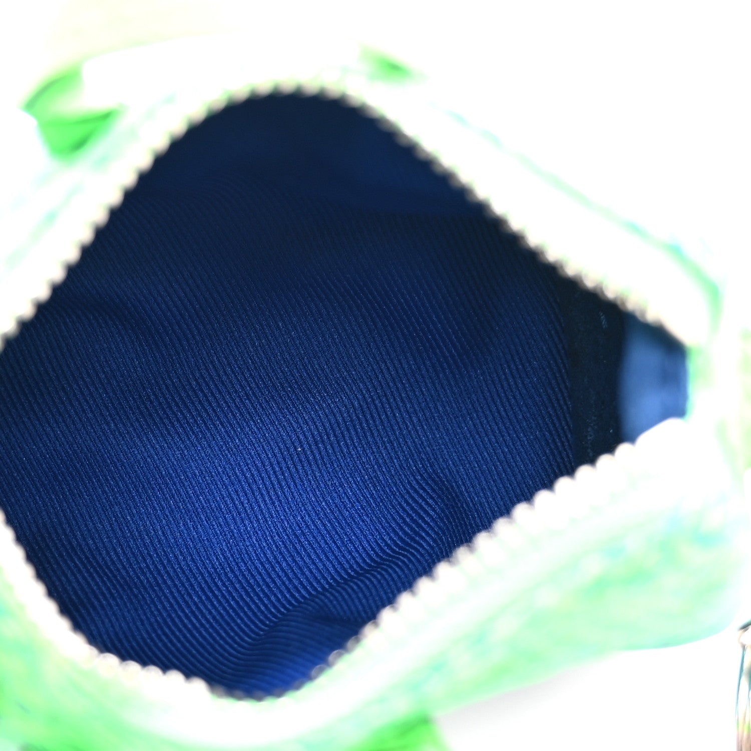 Louis Vuitton Taurillon Illusion Mini Keepall Earphones Pouch Bleu Vert