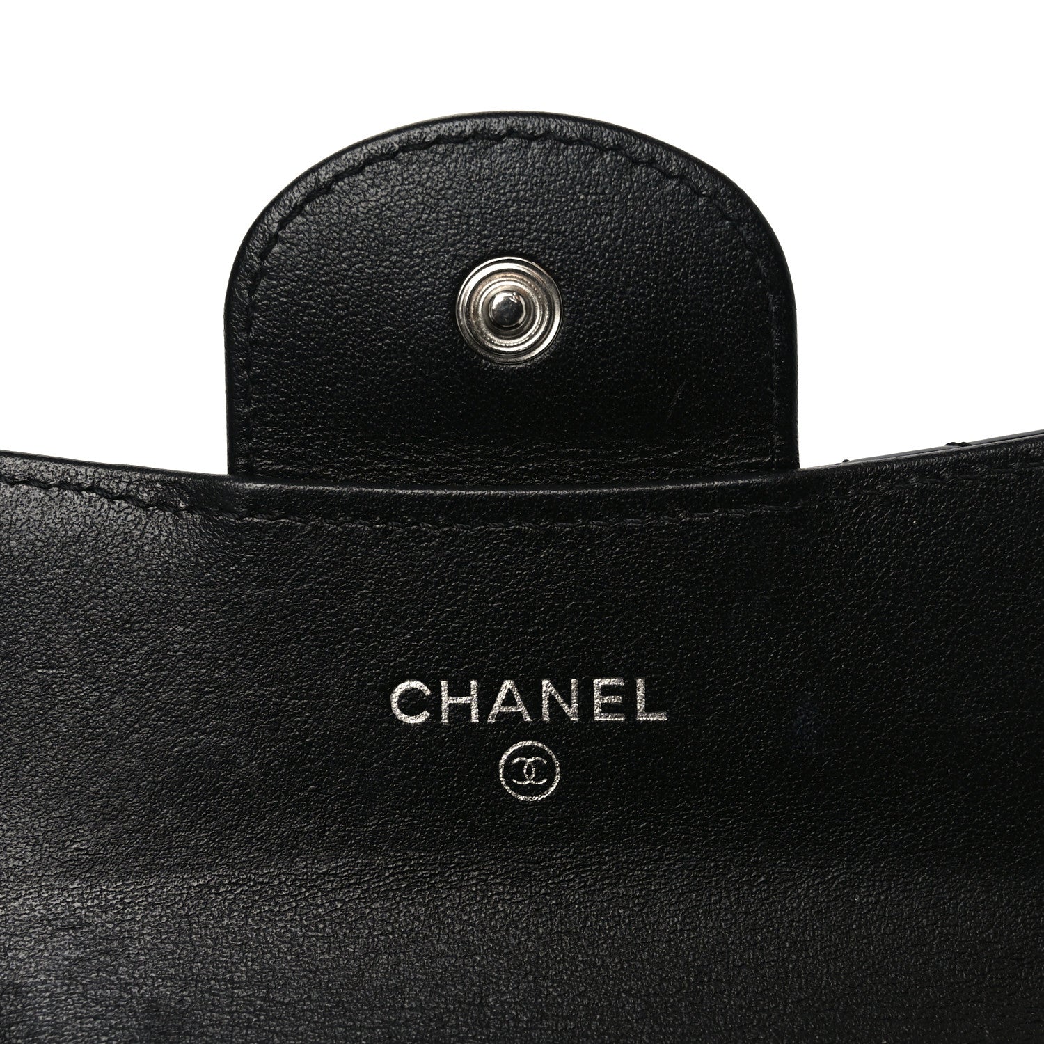 Patent Quilted Reissue Flap Card Holder Wallet So Black