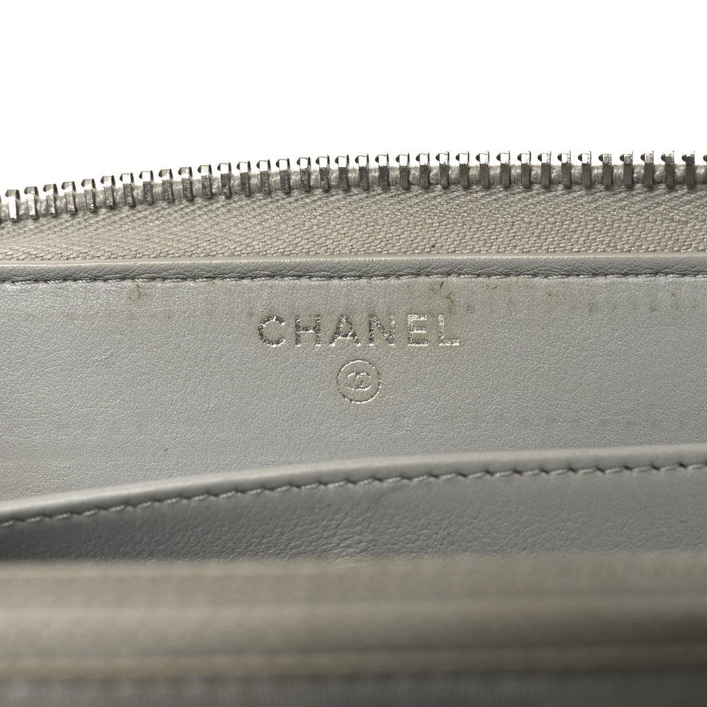 Canvas Deauville Zip Around Wallet Grey