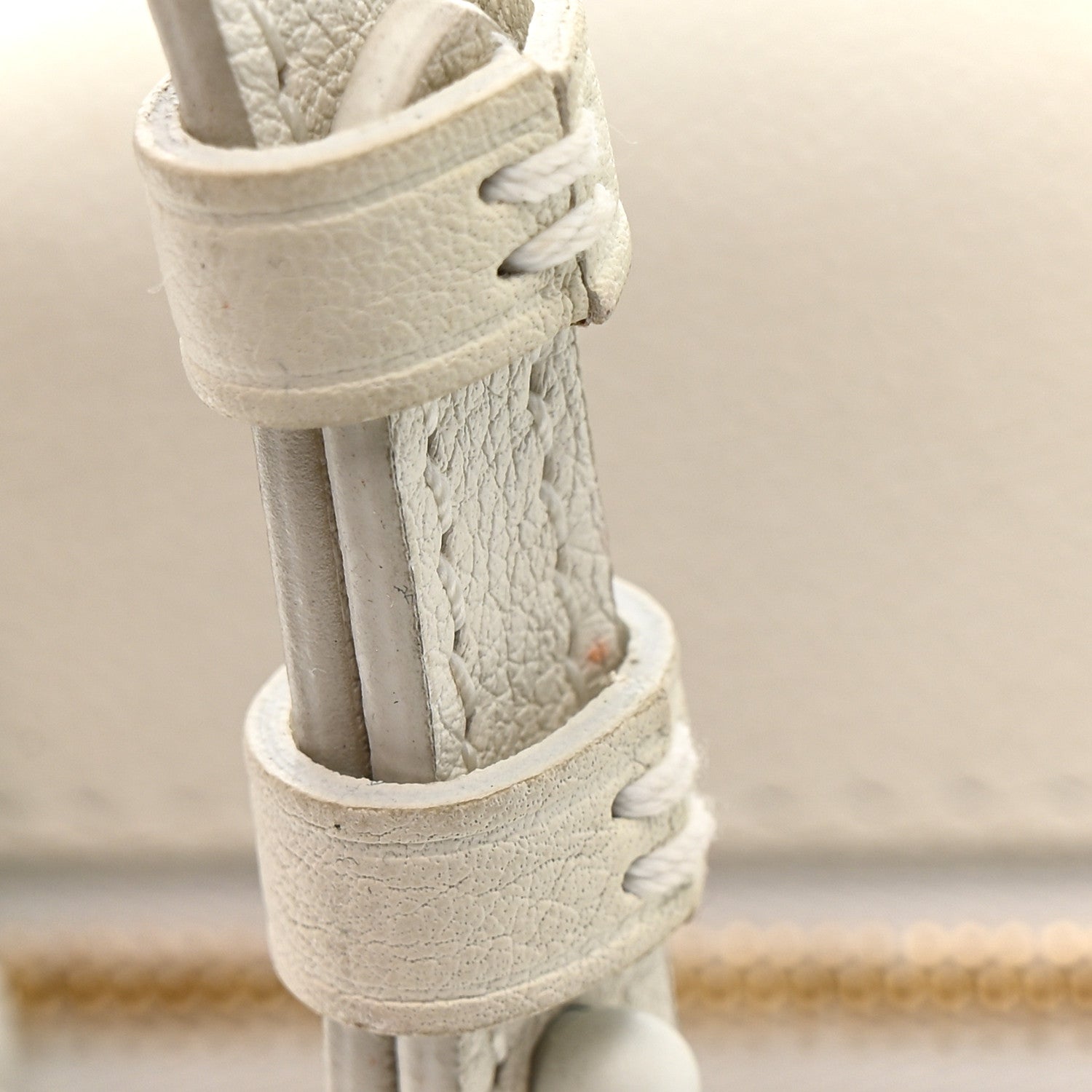 Louis Vuitton Soft Calfskin Mylockme Chain Bag BB White