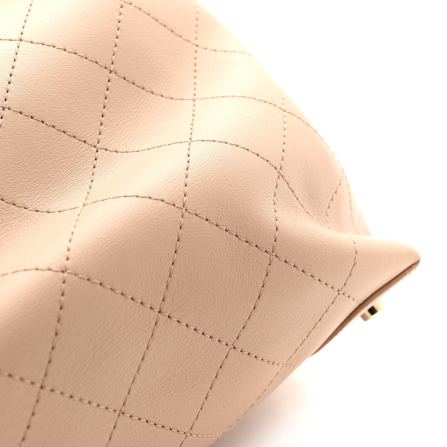 Chanel Calfskin Large Serial Shopper Tote Beige