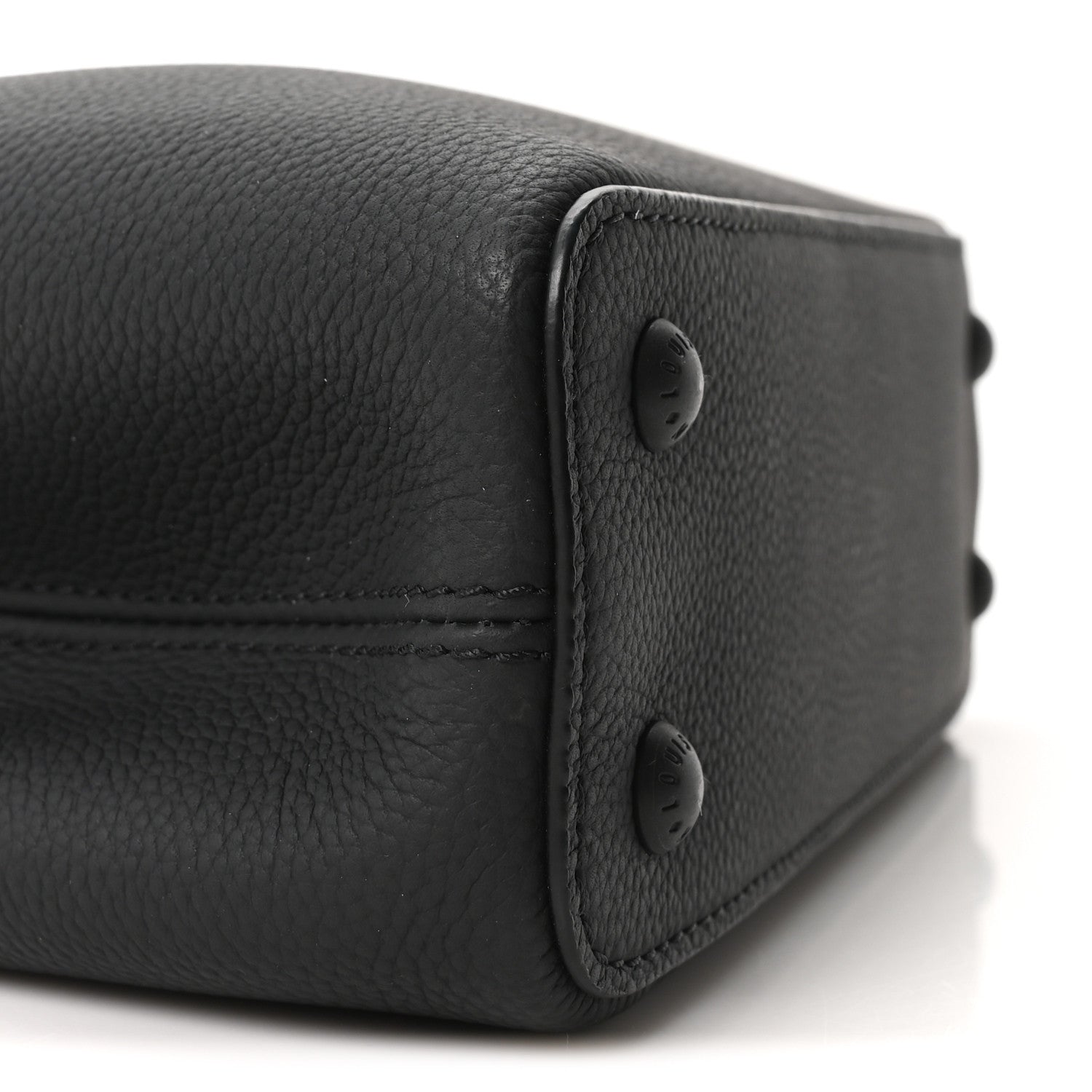 Louis Vuitton Matte Taurillon Capucines East West Mini All Black