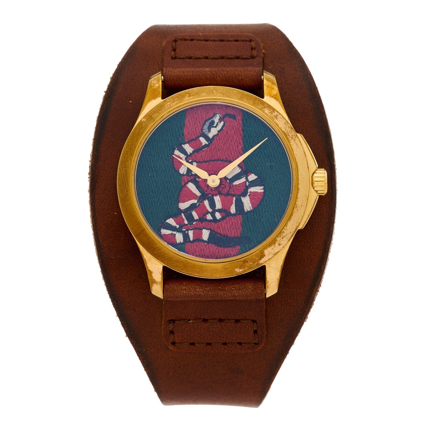 Gucci Stainless Steel Calfskin 38mm Le Marche Des Merveilles Snake Quartz Watch