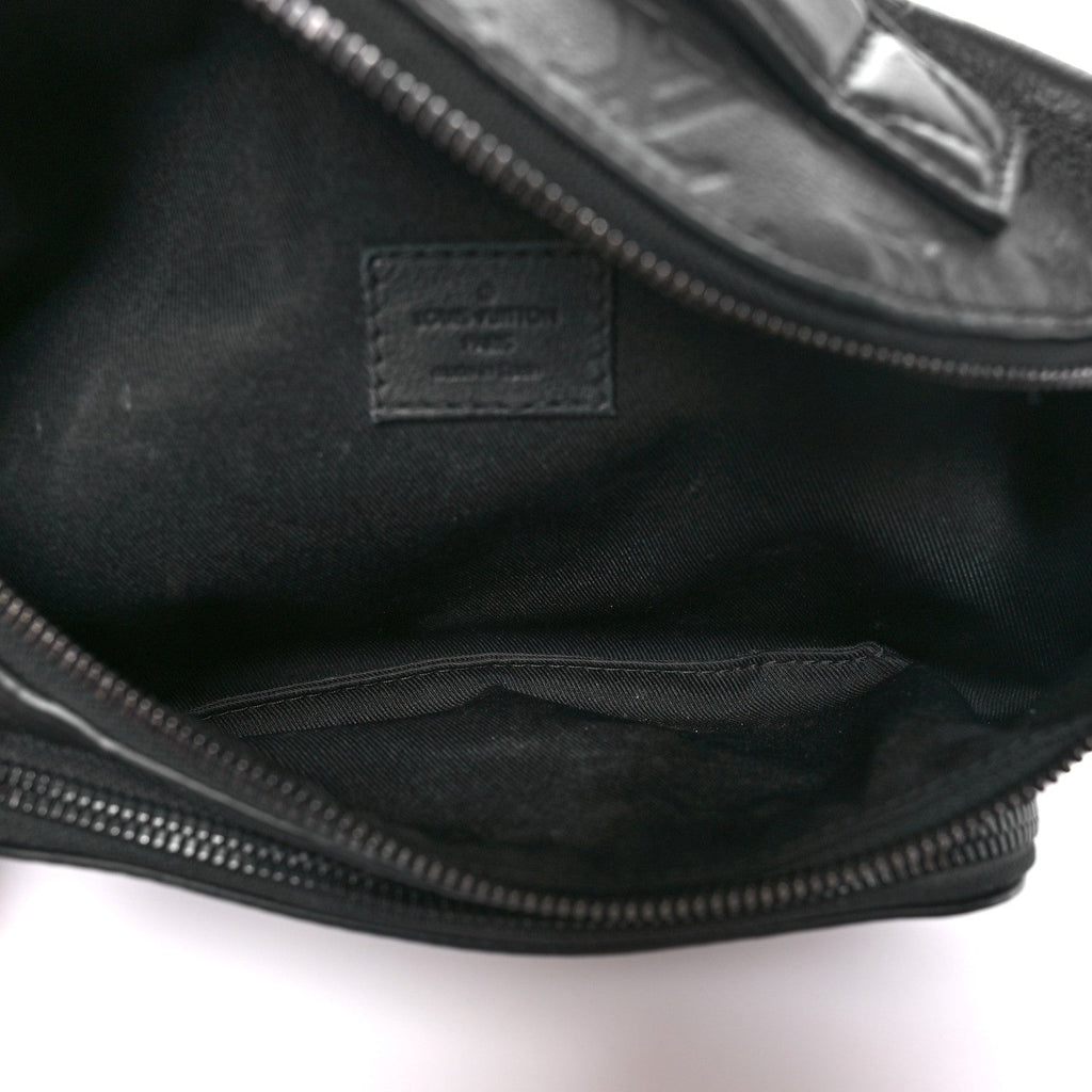 Louis Vuitton Calfskin Monogram Shadow Rush BumBag Black