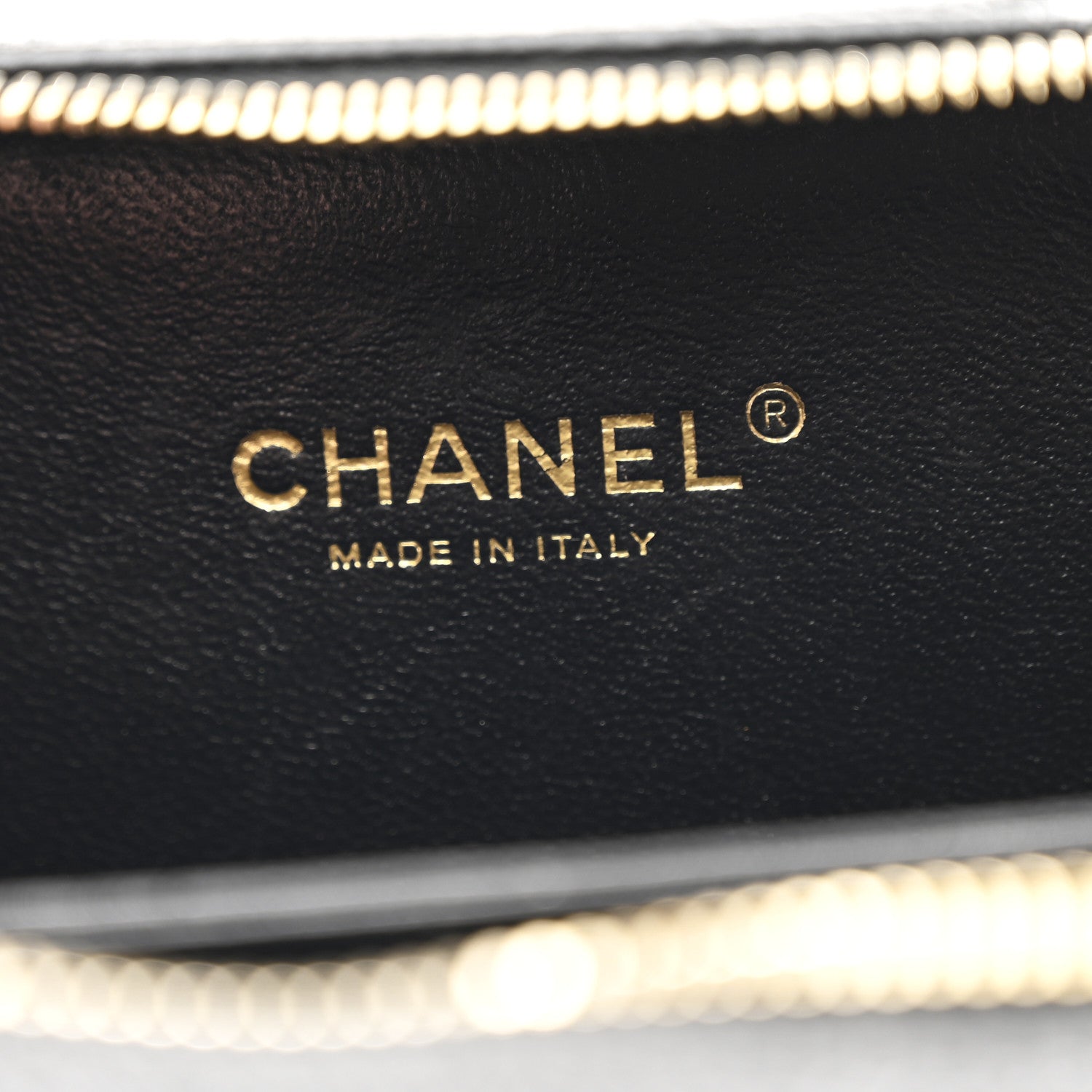 Chanel Caviar Quilted Small CC Filigree Vanity Case Black
