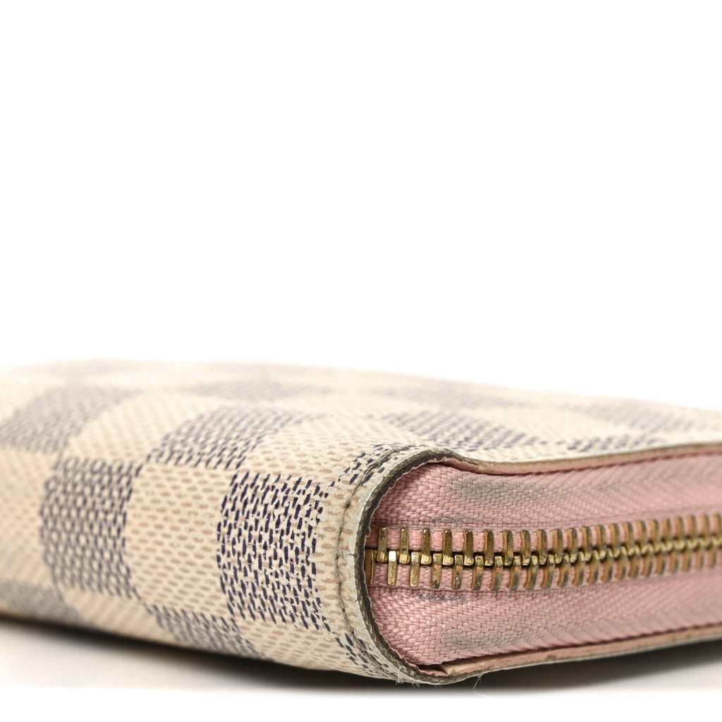 Louis Vuitton Damier Azur Zippy Wallet Rose Ballerine