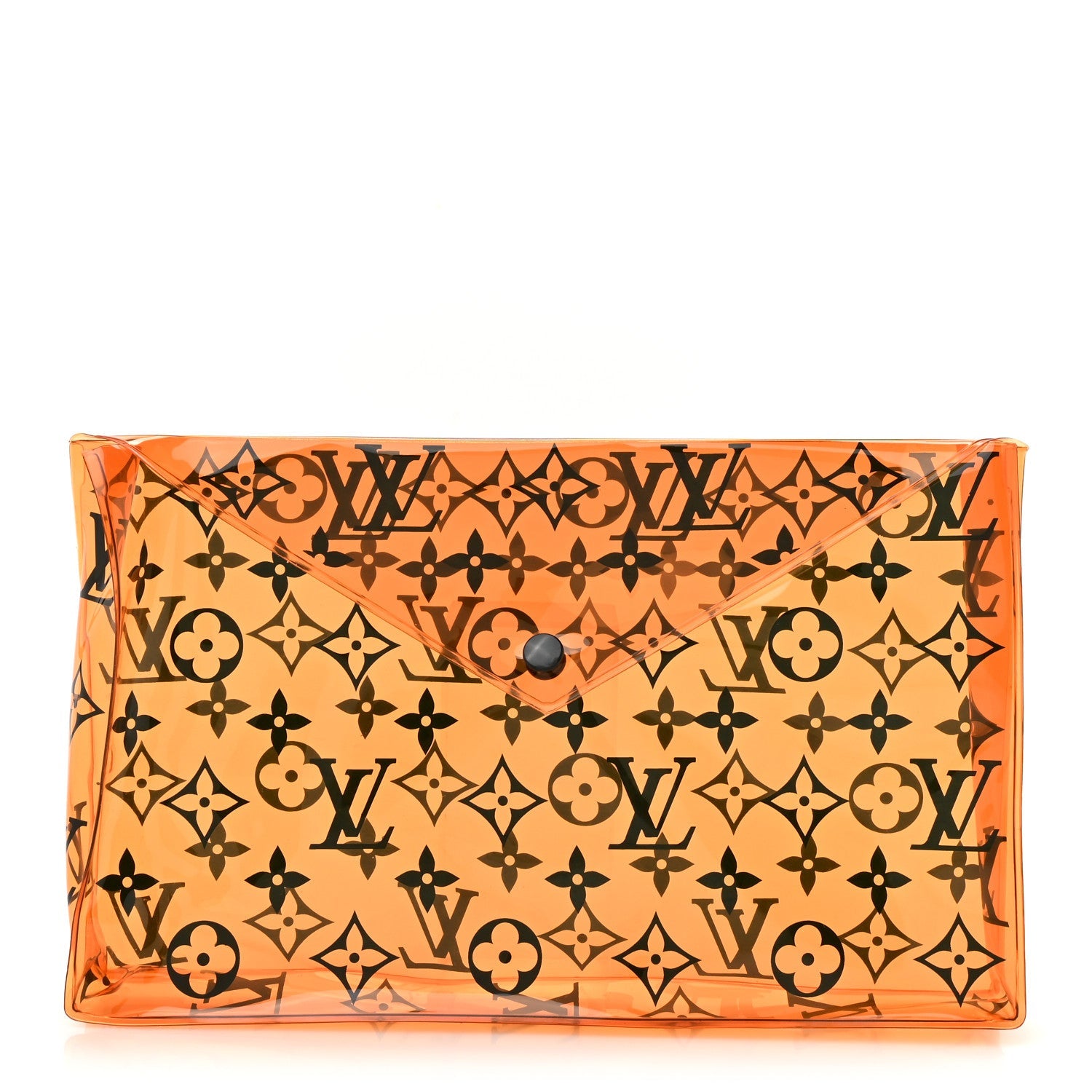 Louis Vuitton PVC Monogram Printed Envelope Pouch Orange