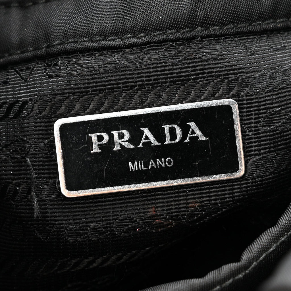 Prada Re-Nylon Quilted Padded Flap Shoulder Bag Black