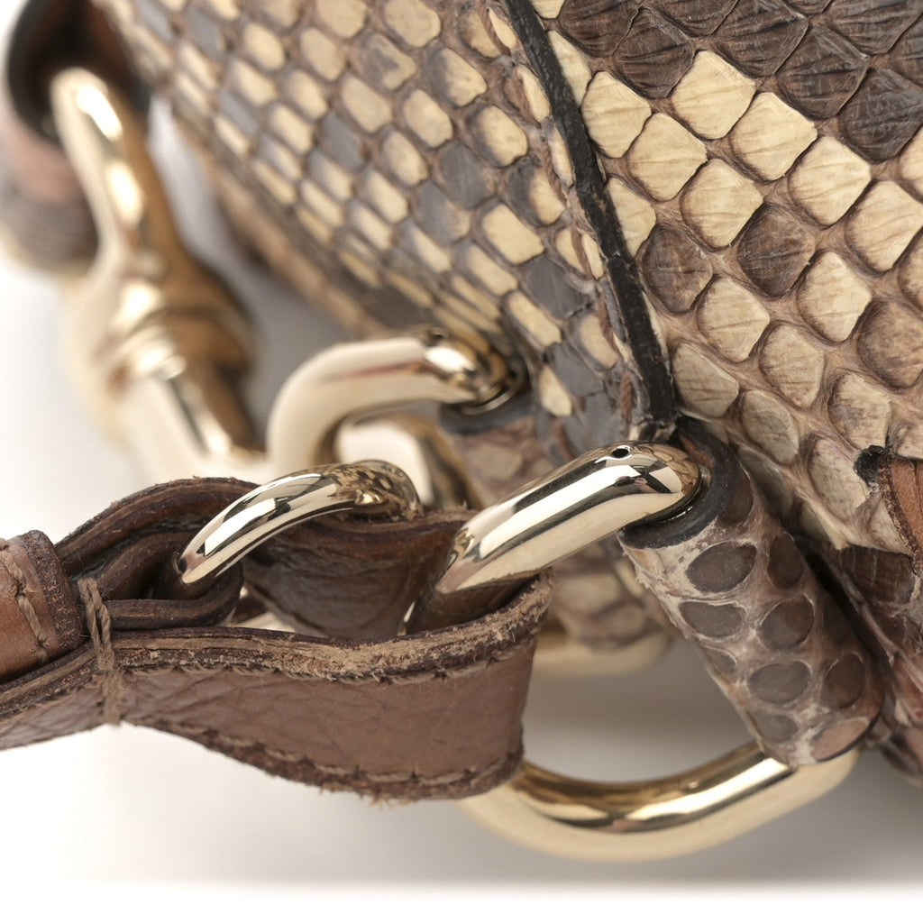 Gucci Snakeskin Large New Jackie Shoulder Bag Multicolor