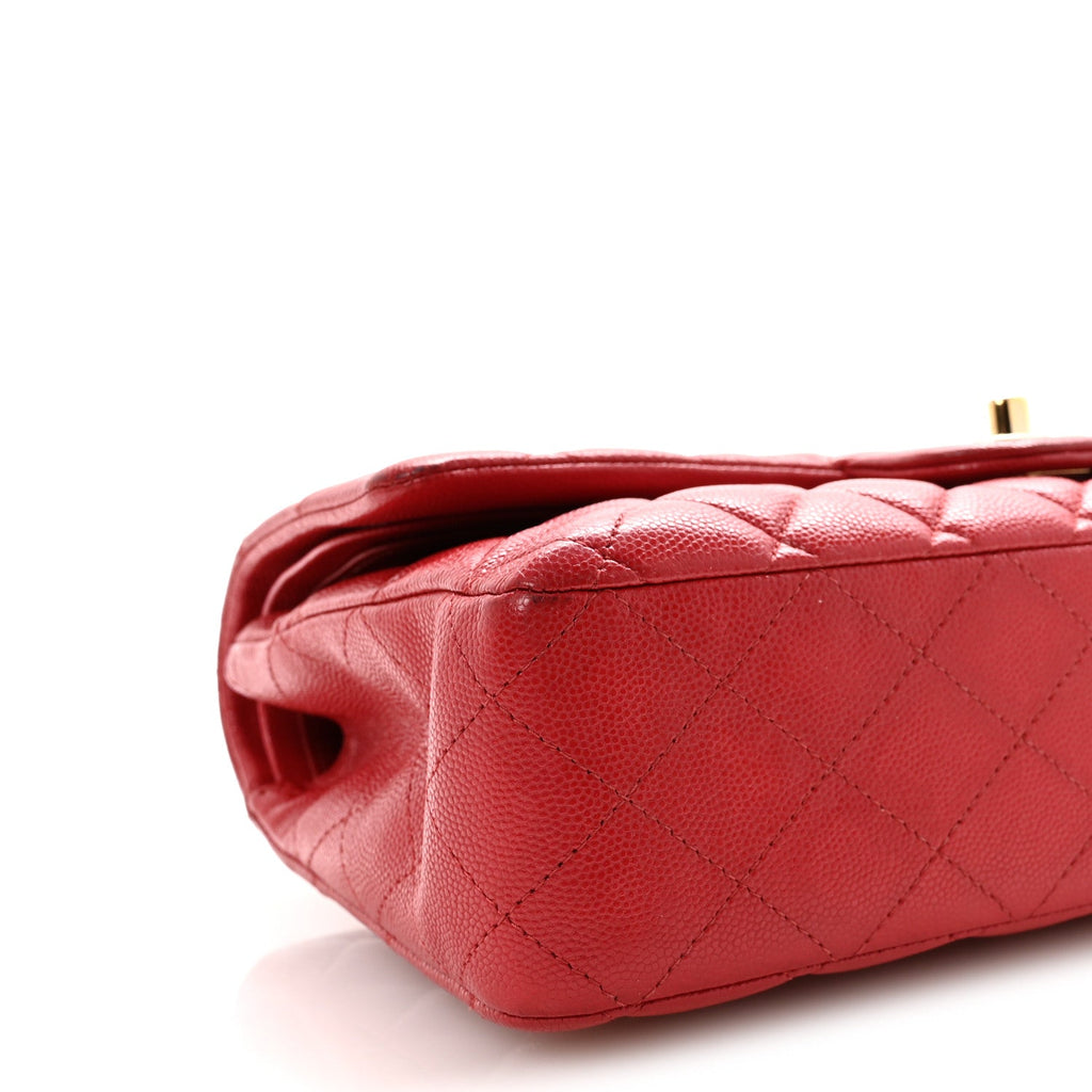 Chanel Caviar Quilted Medium Double Flap Red