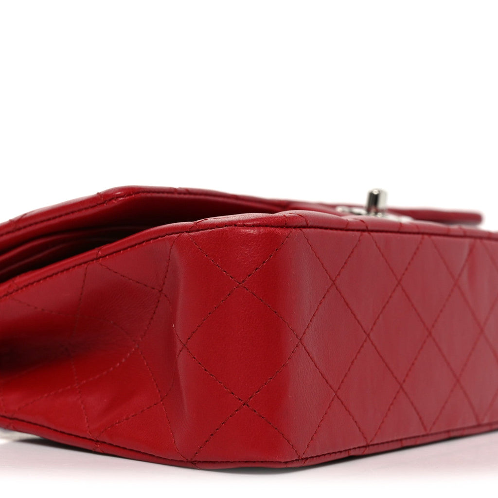 Chanel Lambskin Quilted Medium Double Flap Red