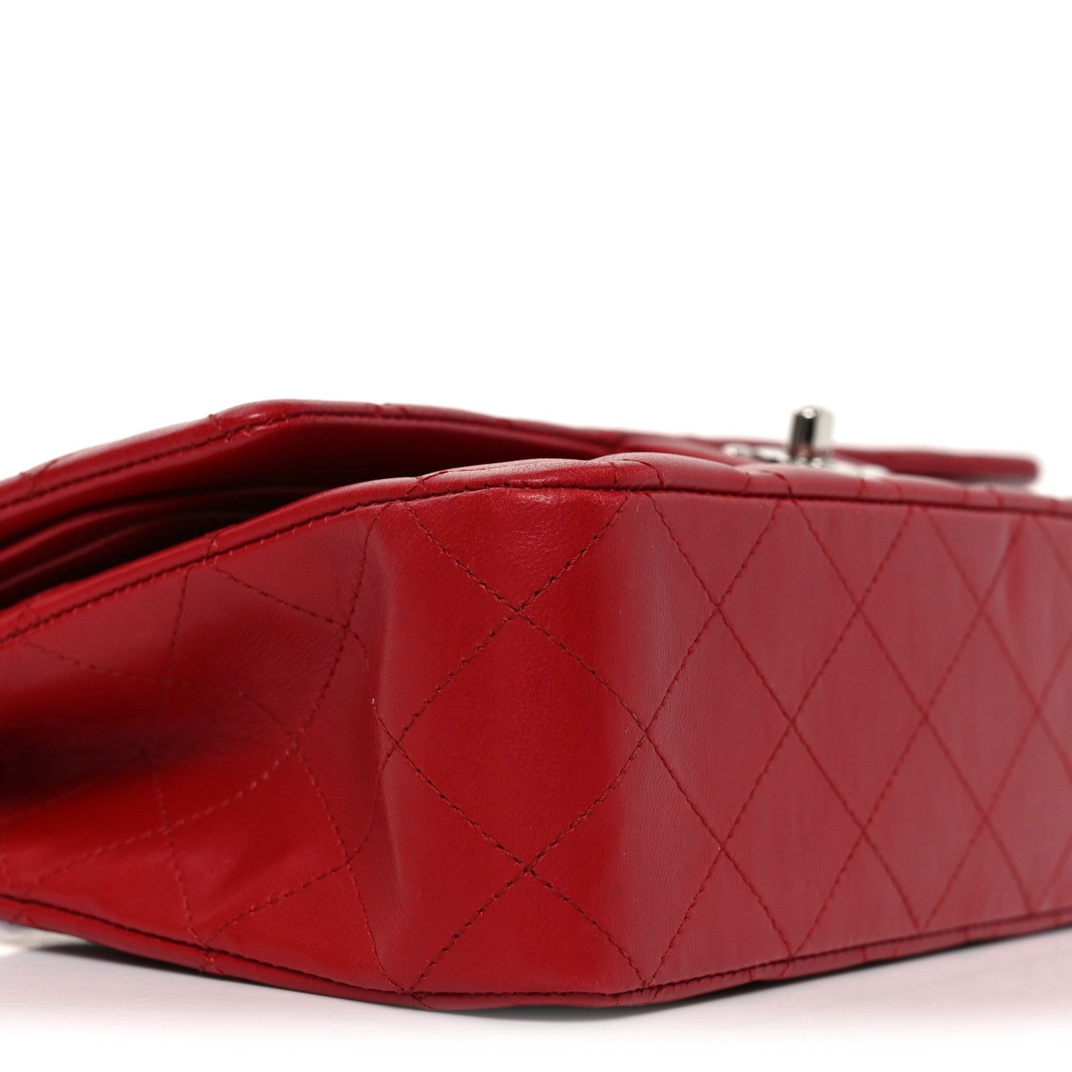 Chanel Lambskin Quilted Medium Double Flap Red