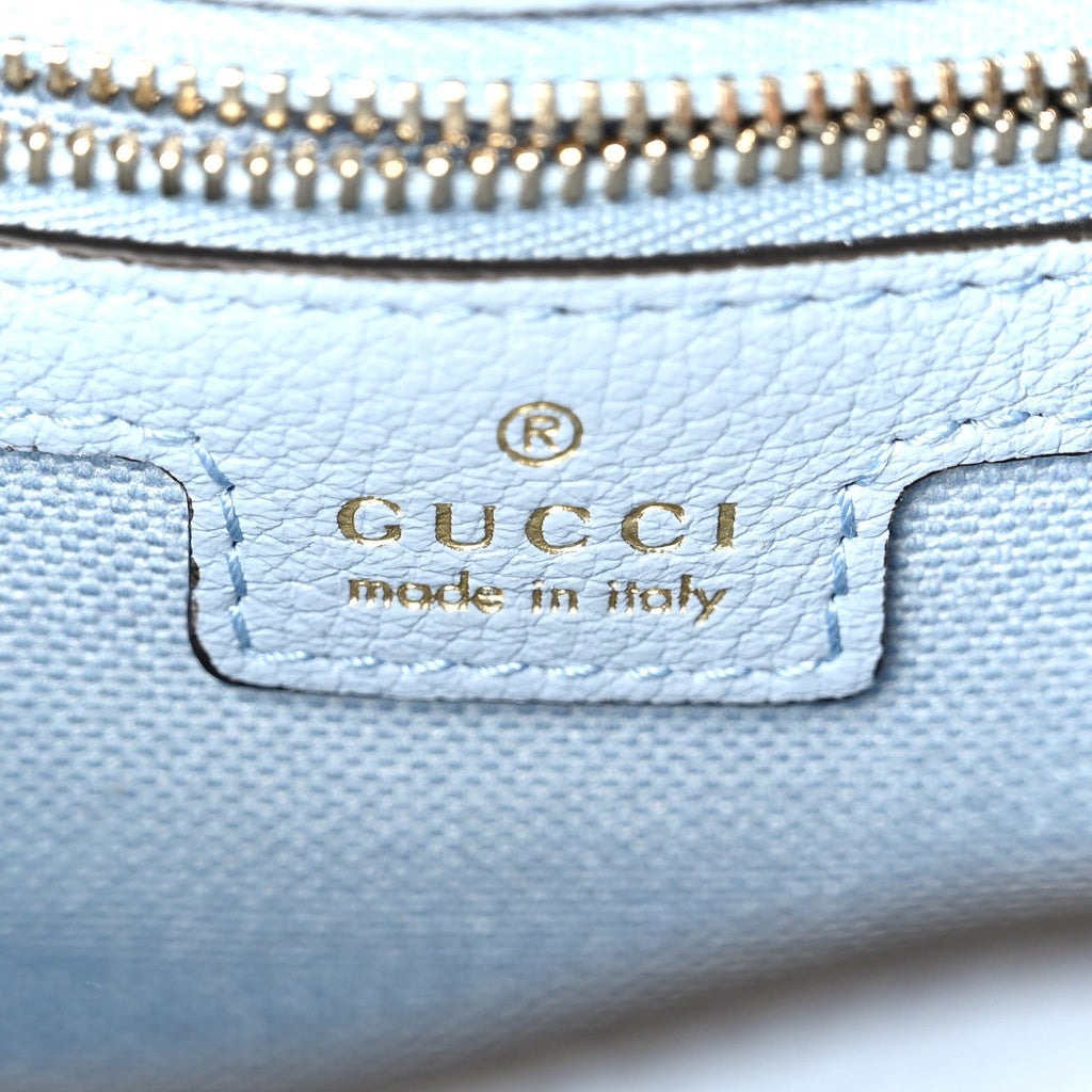 Gucci Grained Calfskin Web Medium Jackie 1961 Hobo Light Blue