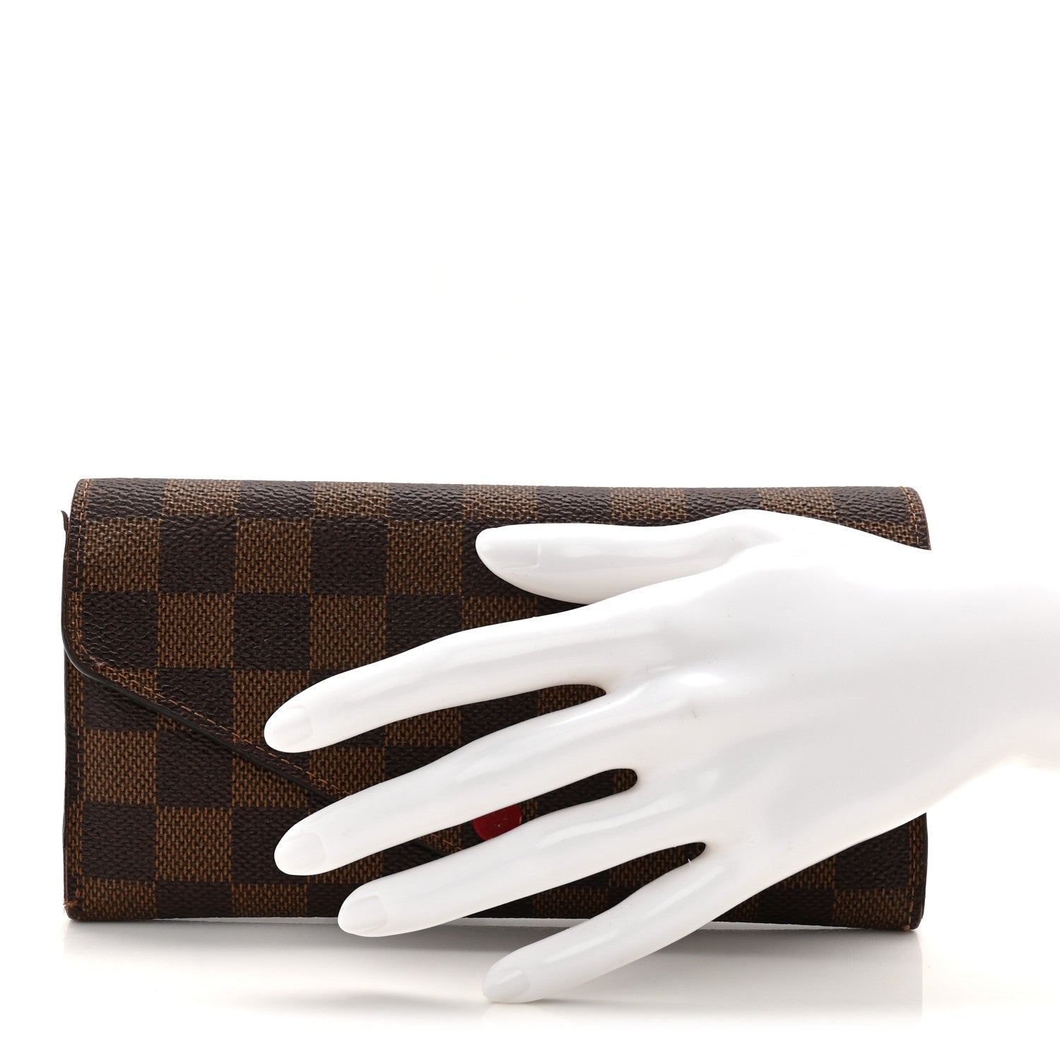 Louis Vuitton Damier Ebene Josephine Wallet Red