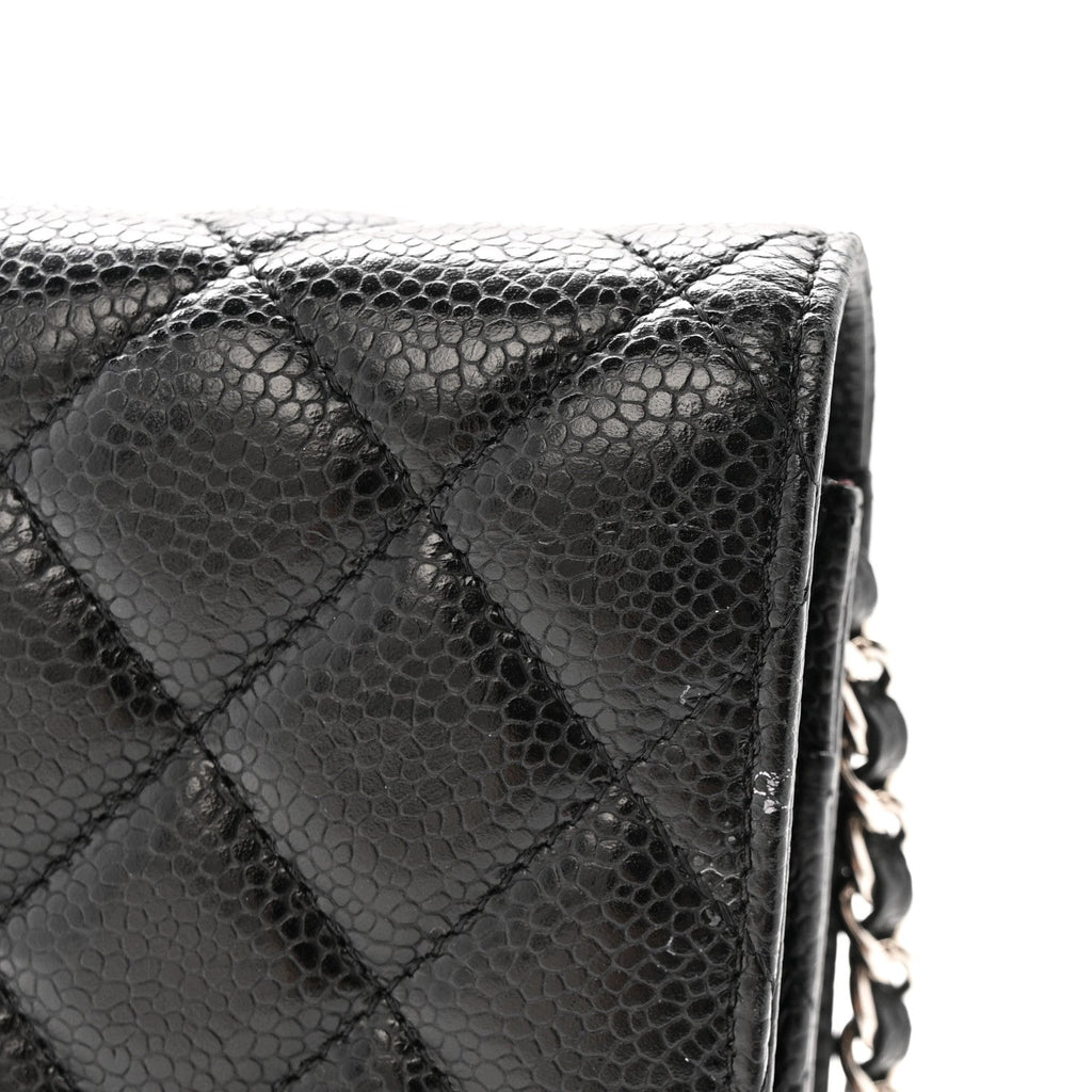 Chanel Caviar Quilted Wallet on Chain WOC Black