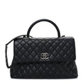 Chanel Caviar Quilted Medium Coco Handle Flap Black