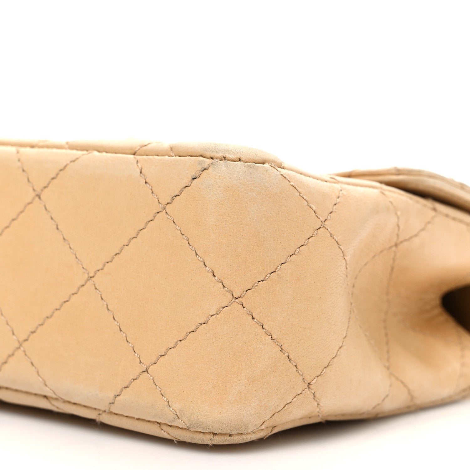 Chanel Lambskin Quilted Bekko Resin Mini Square Flap Beige