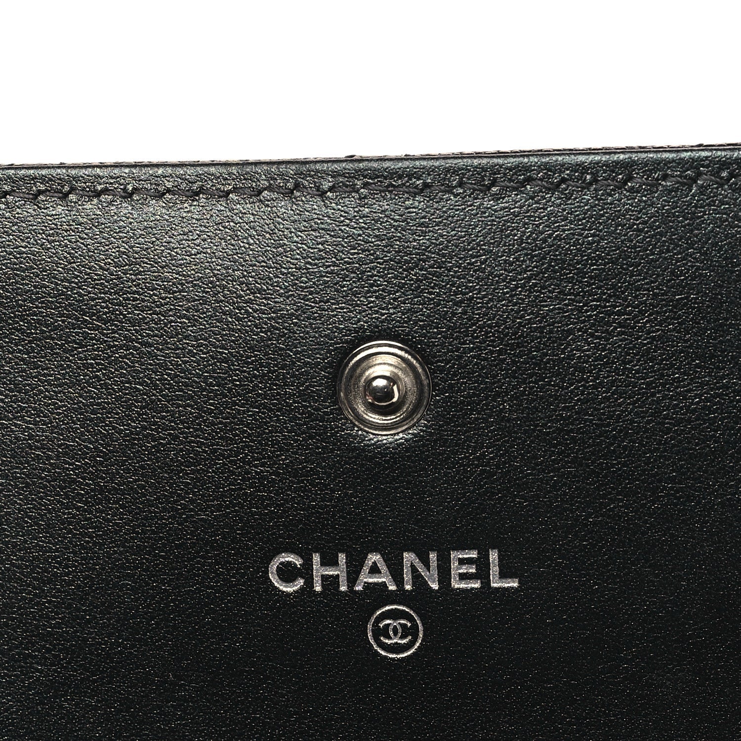 Chanel Iridescent Caviar Quilted Classic Pouch Clutch Black