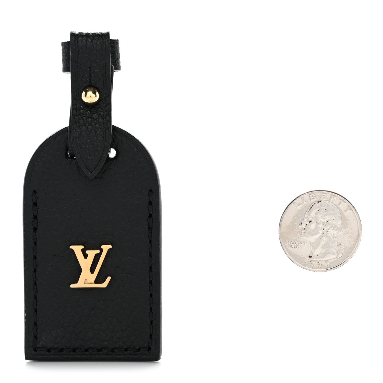 Louis Vuitton Calfskin Carryall Luggage Tag Black