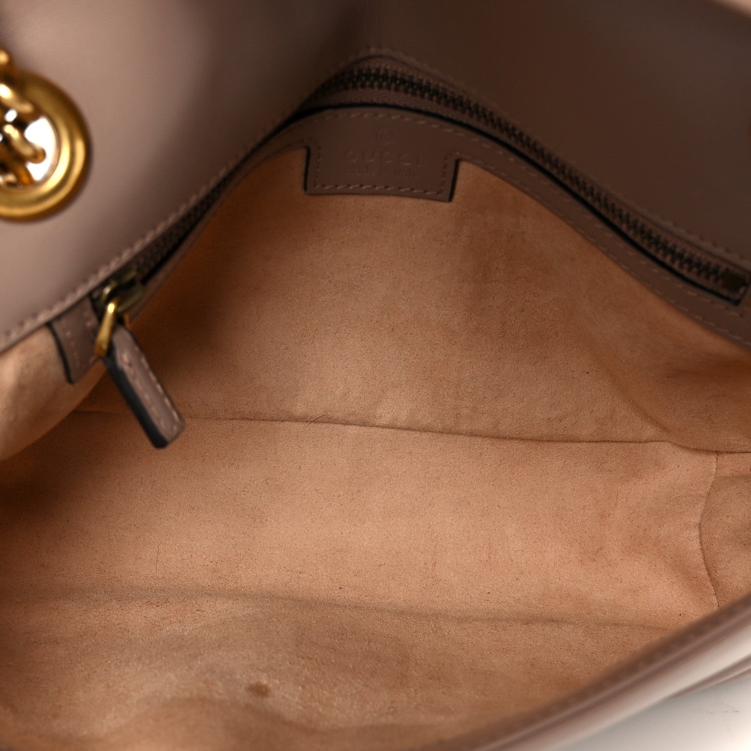 Gucci Calfskin Matelasse Small GG Marmont Shoulder Bag Porcelain Rose