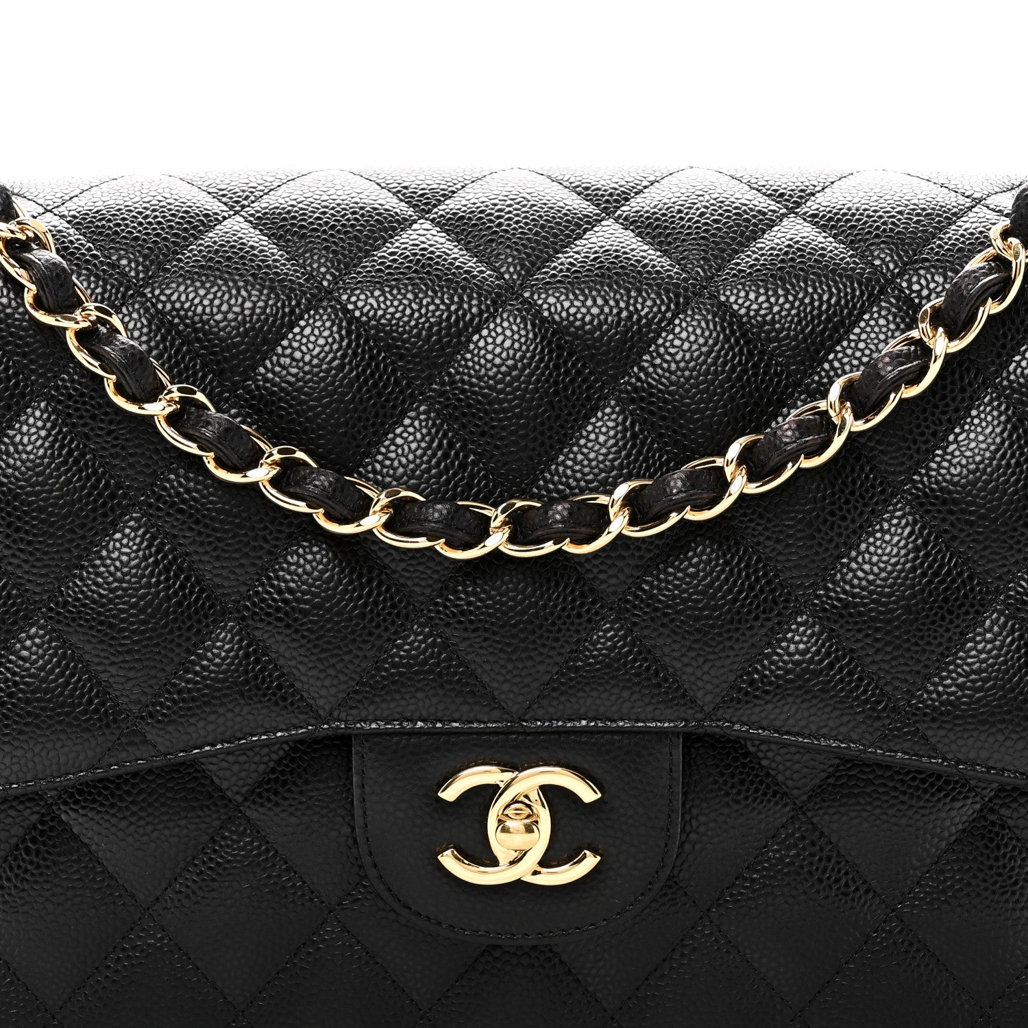 Chanel Caviar Quilted Jumbo Double Flap Black