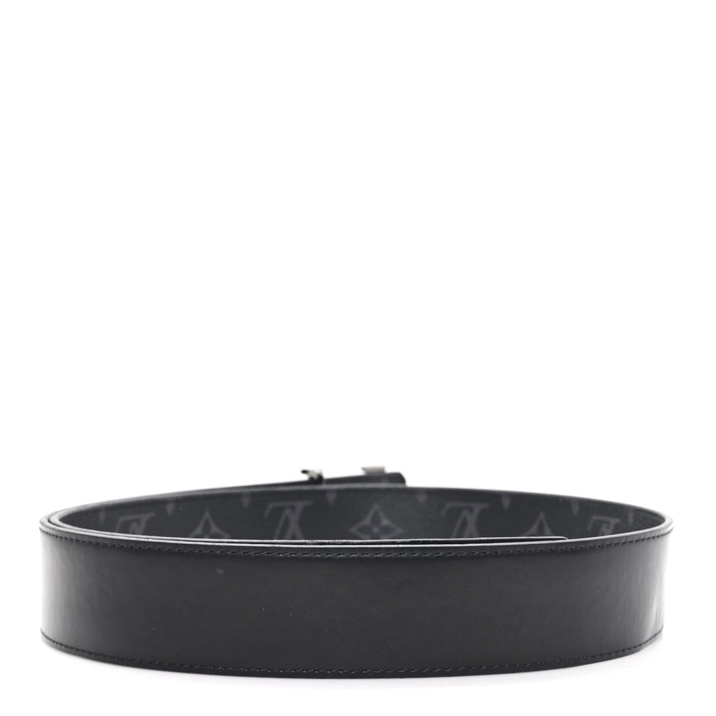 Louis Vuitton Monogram Eclipse Taigarama 40mm LV Initiales Reversible Belt 95 38 95 38 Black