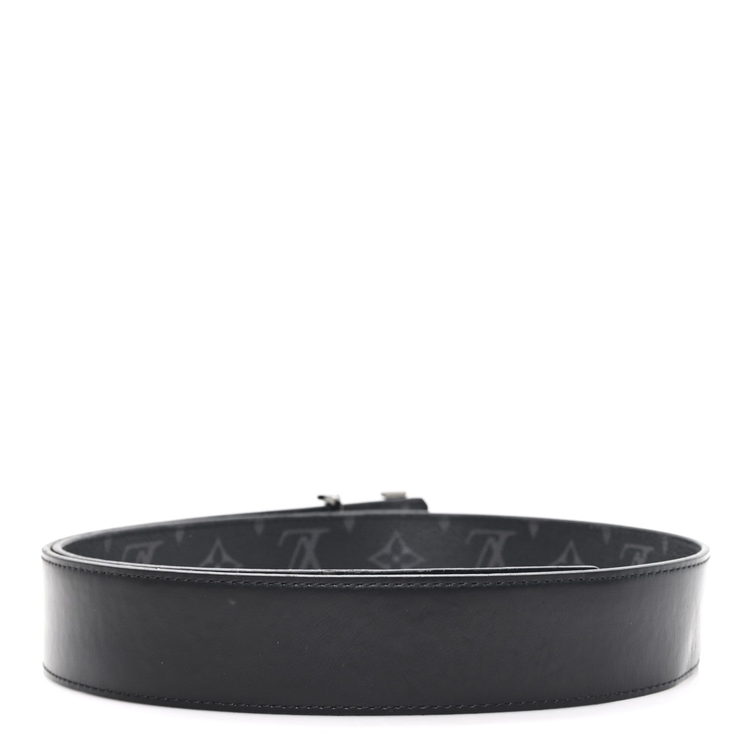 Louis Vuitton Monogram Eclipse Taigarama 40mm LV Initiales Reversible Belt 95 38 95 38 Black