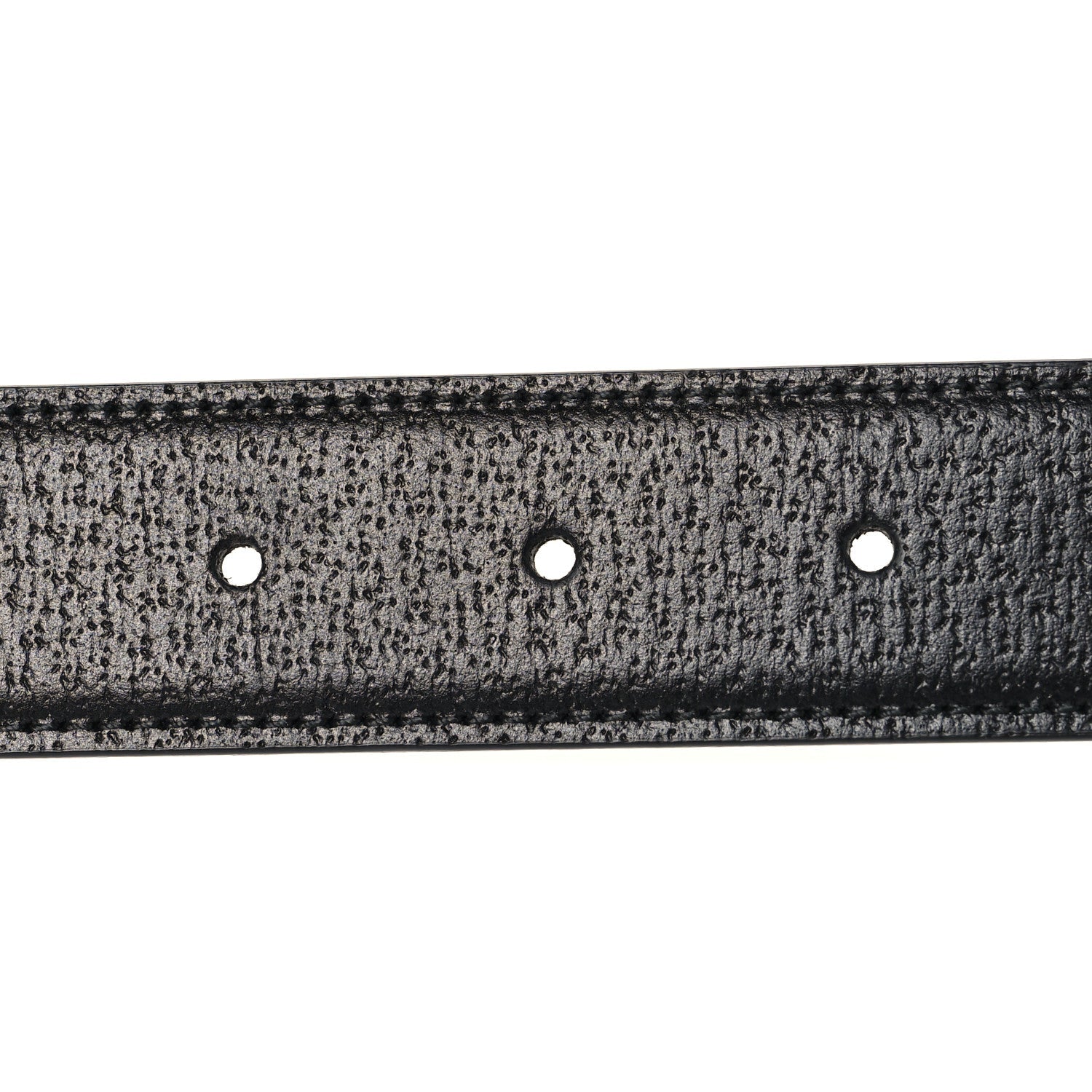 Gucci Textured Dollar Calfskin Squared Interlocking G 30mm Reversible Belt 85 34 Black