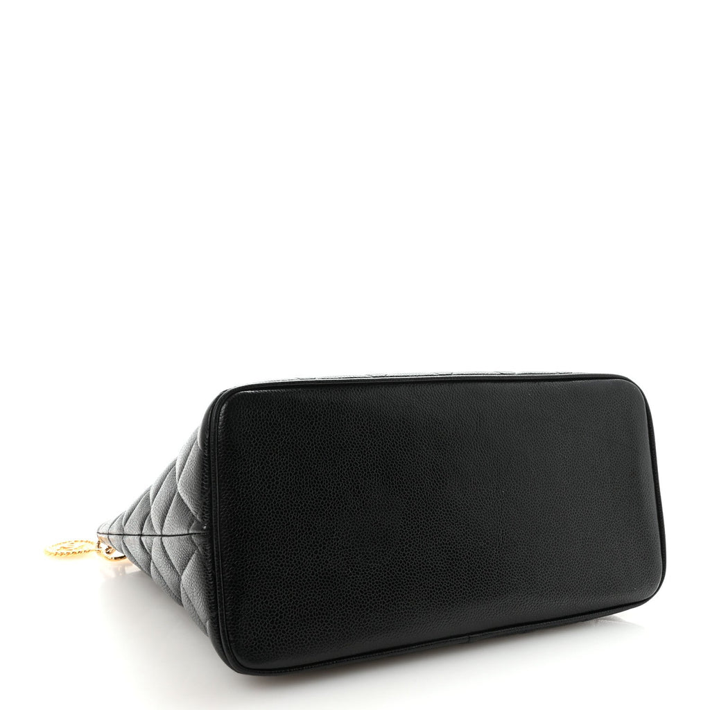 Chanel Caviar Quilted Medallion Tote Black
