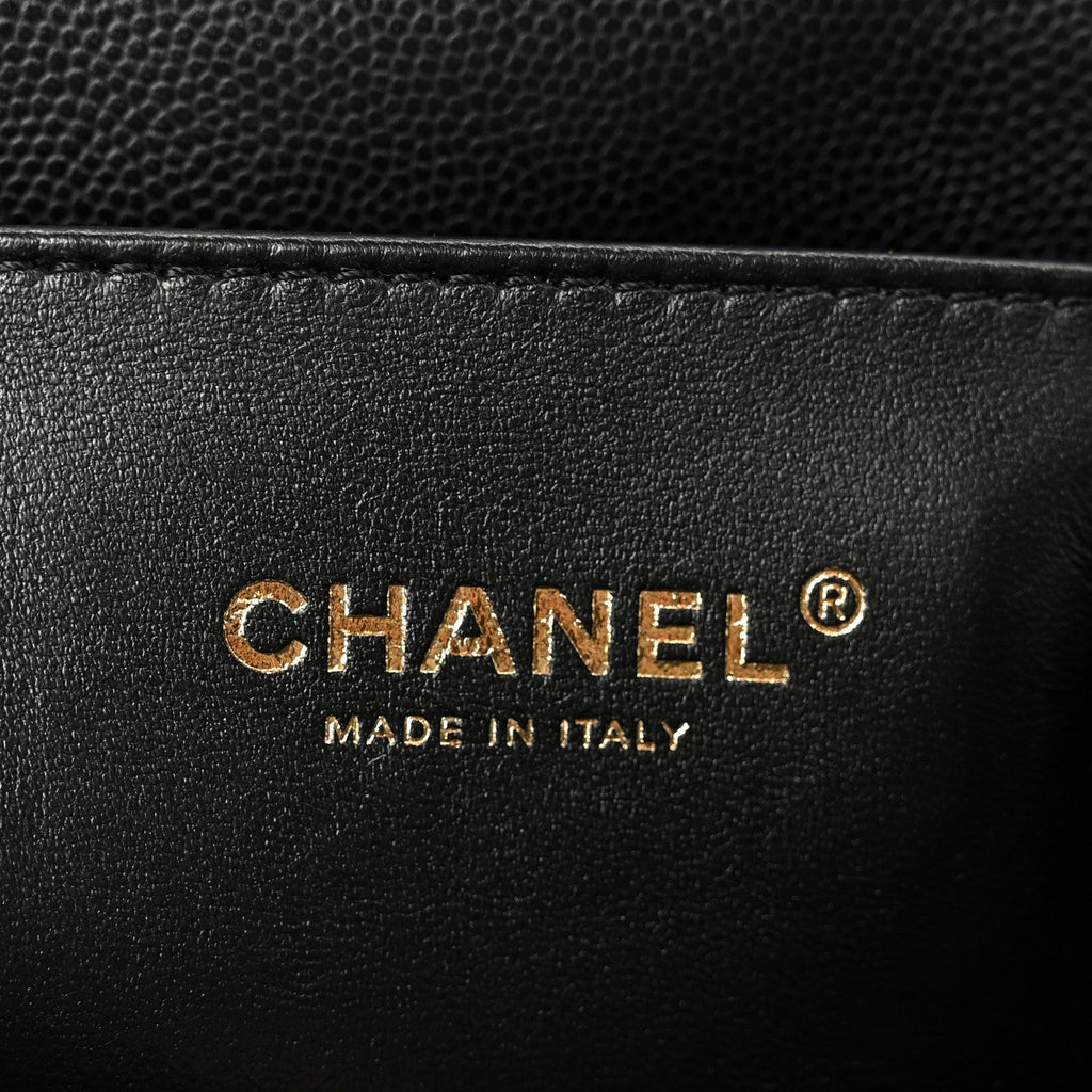 Chanel Caviar Quilted Medium Boy Flap Black