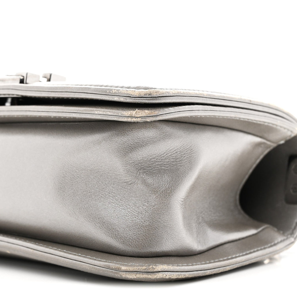Chanel Galuchat Stingray Small Boy Flap Silver