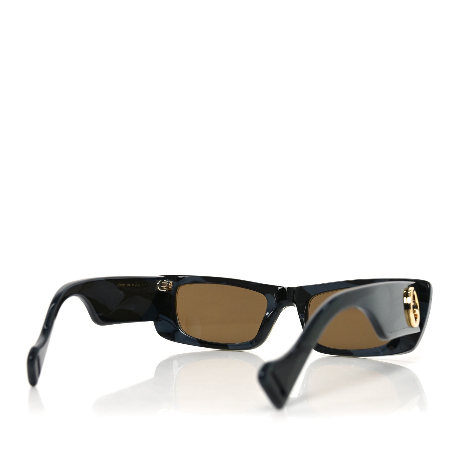 Gucci Acetate Rectangular GG0516S Sunglasses Green Bronze