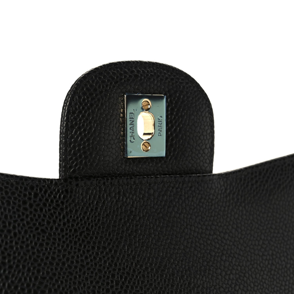 Chanel Caviar Quilted Jumbo Double Flap Black
