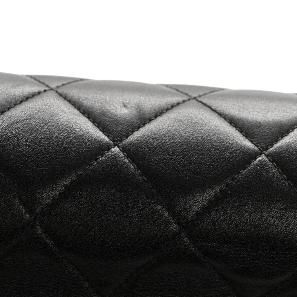 Chanel Lambskin Quilted XL Jumbo Single Flap Black