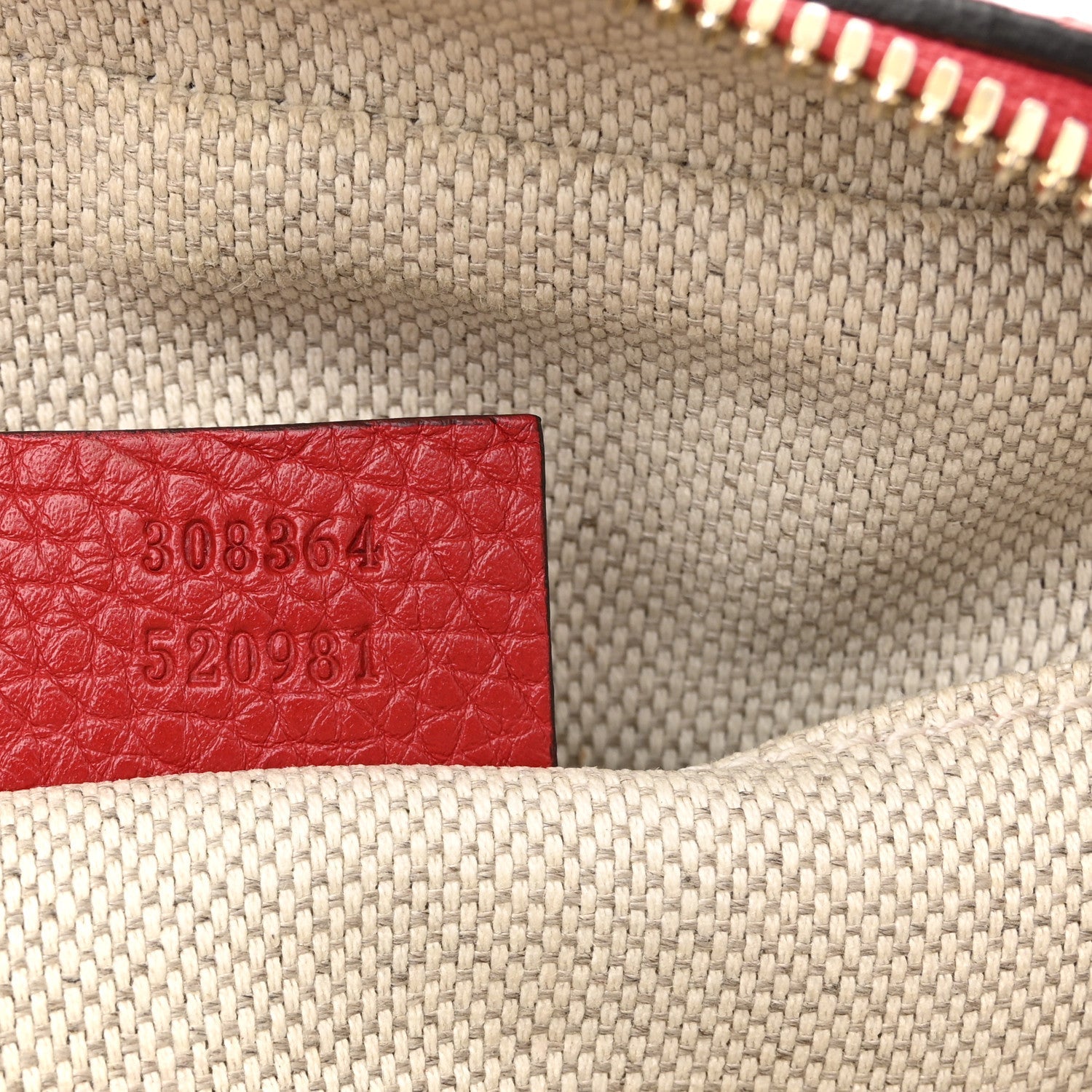 Gucci Pebbled Calfskin Small Soho Disco Bag Tabasco Red