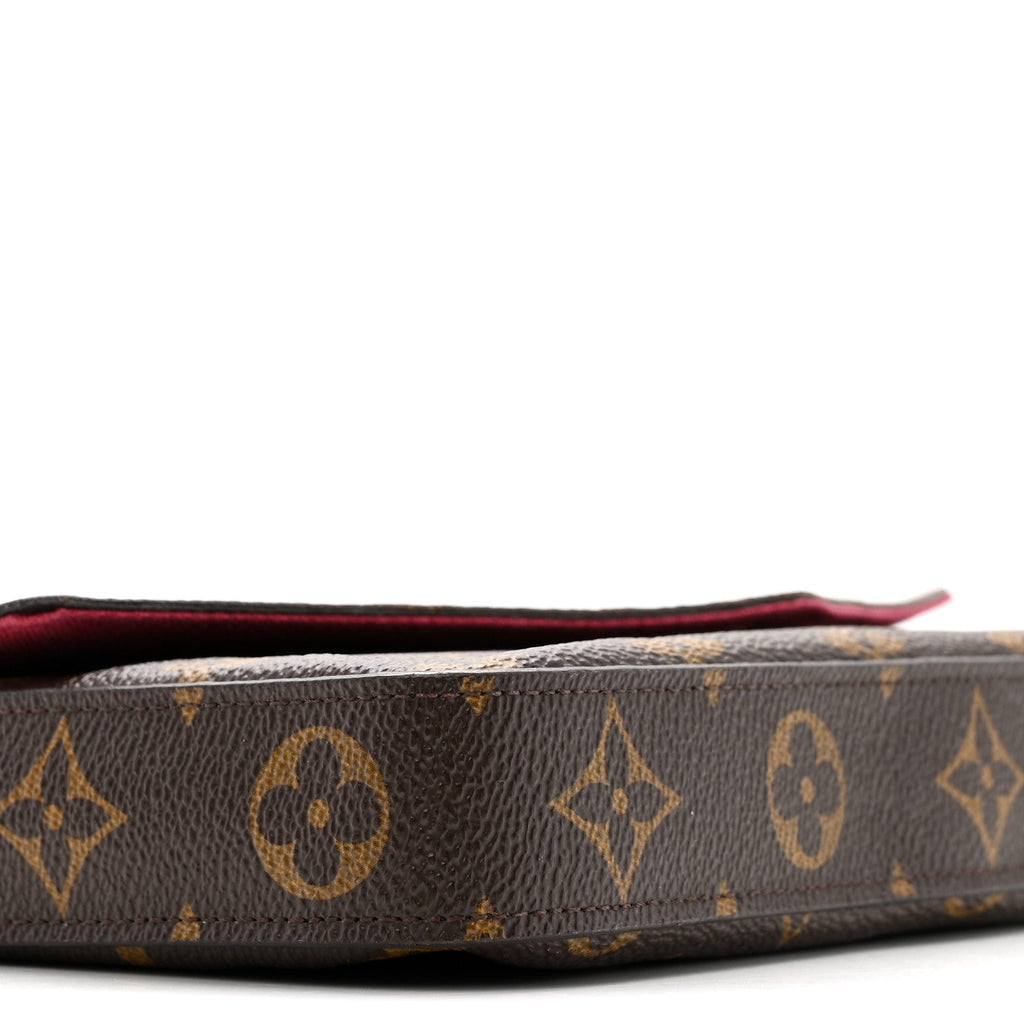 Louis Vuitton Monogram Pochette Felicie Chain Wallet Fuchsia