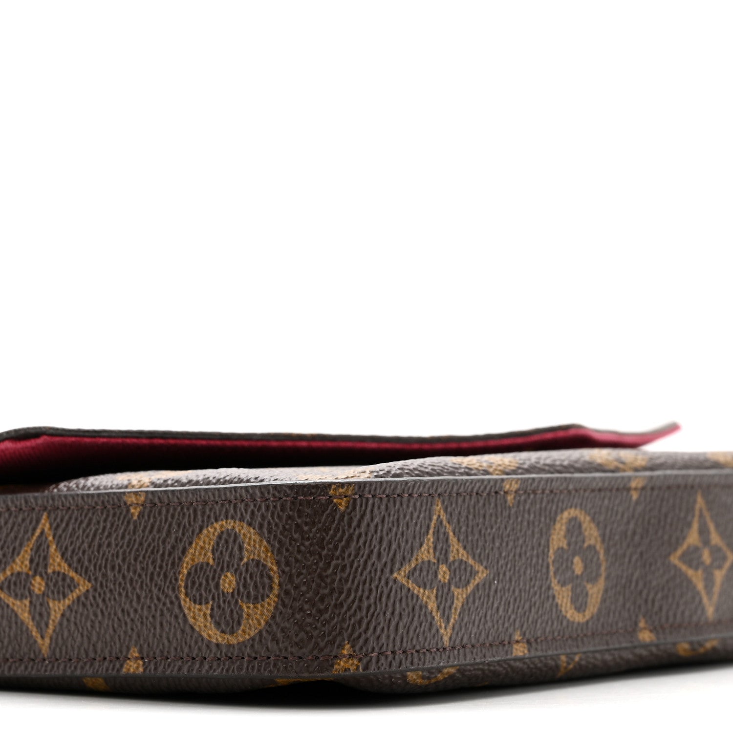 Louis Vuitton Monogram Pochette Felicie Chain Wallet Fuchsia
