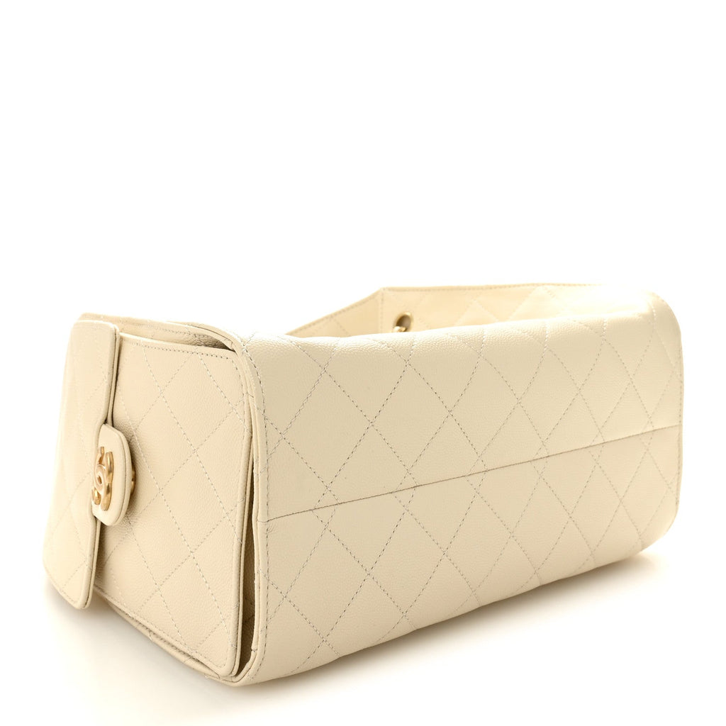Chanel Caviar Quilted Small Chanel 25 Handbag Light Beige