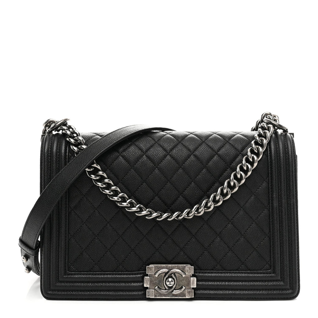 Chanel Caviar Quilted New Medium Boy Flap Black