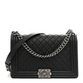 Chanel Caviar Quilted New Medium Boy Flap Black