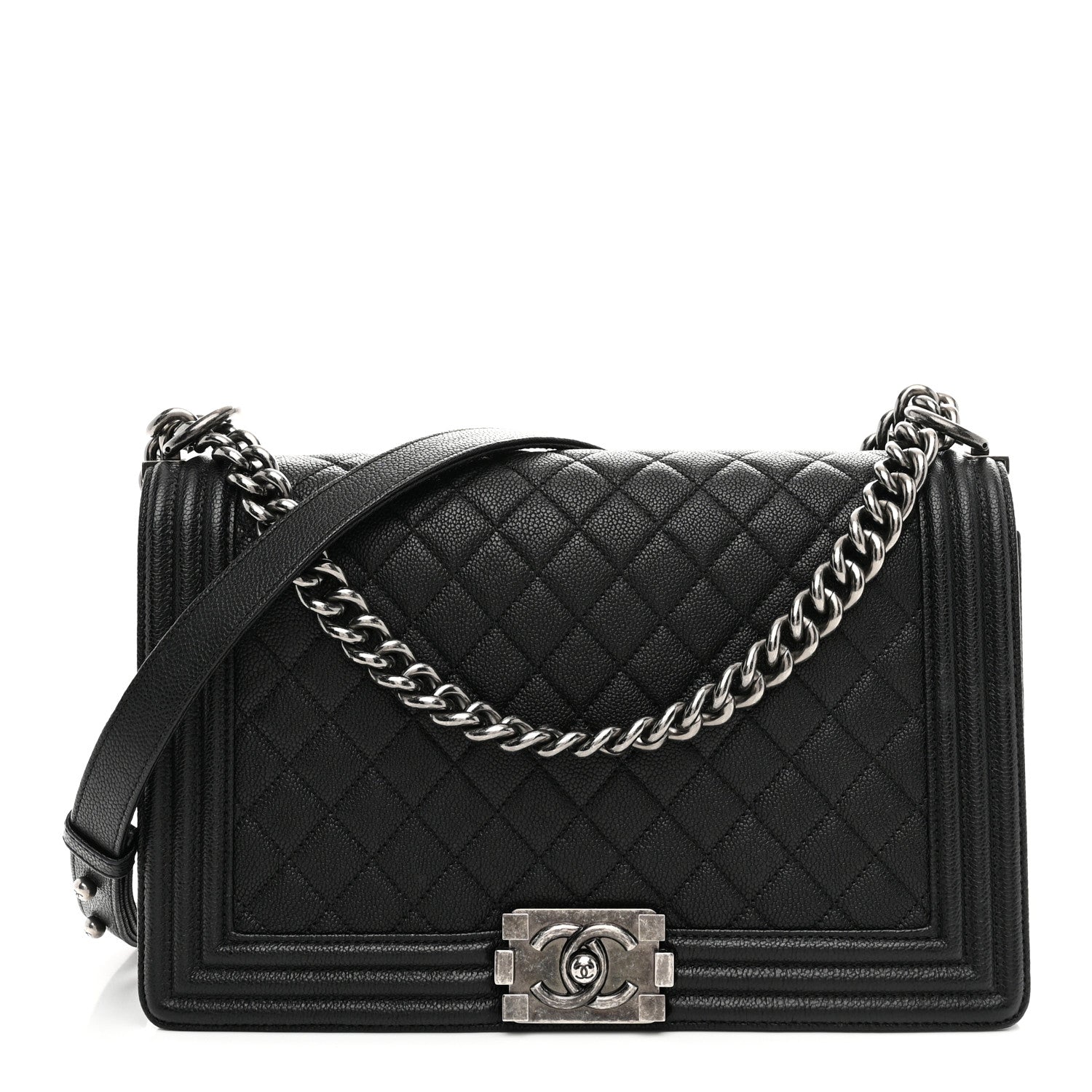 Chanel Caviar Quilted New Medium Boy Flap Black