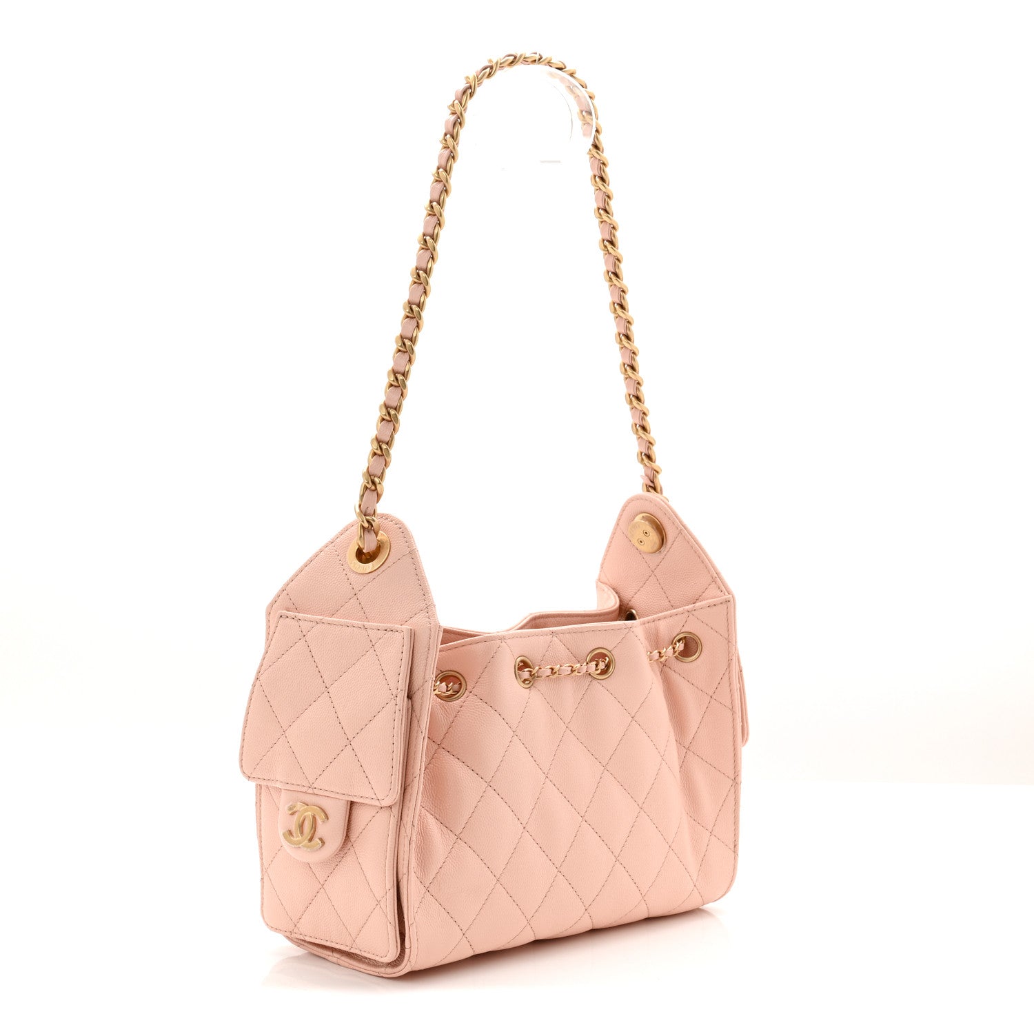 Chanel Caviar Quilted Mini Chanel 25 Handbag Light Pink
