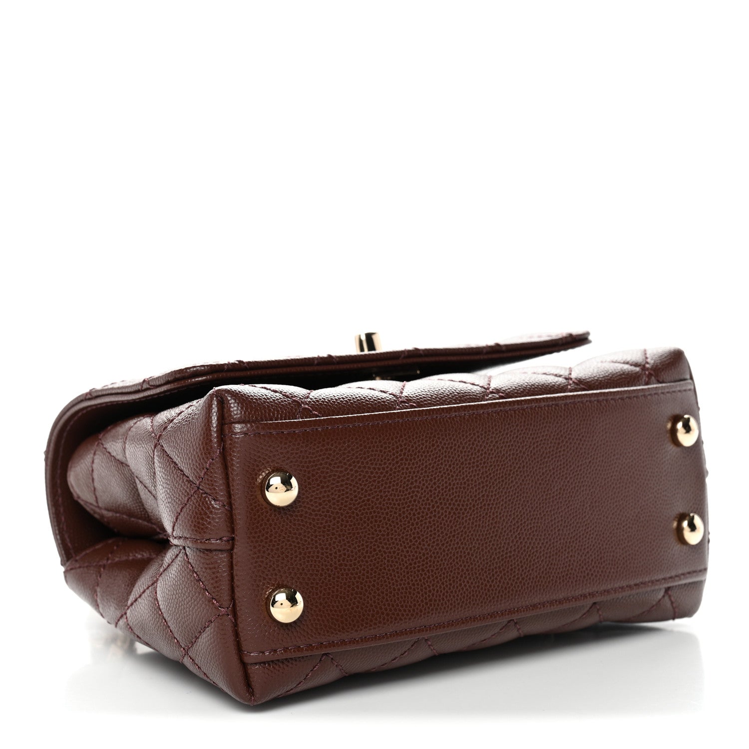 Chanel Caviar Quilted Extra Mini Coco Handle Flap Dark Brown