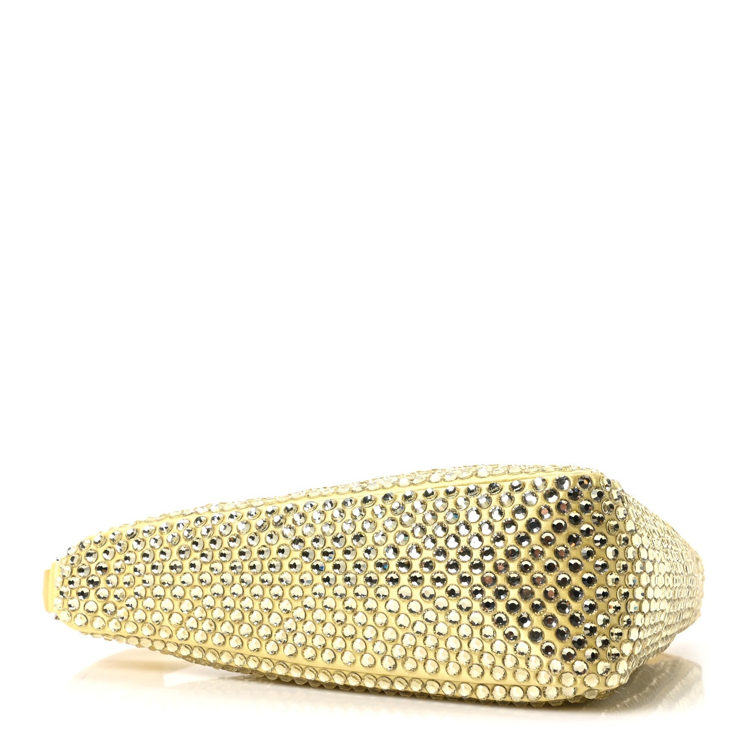Prada Satin Crystal Triangle Pouch Ananas