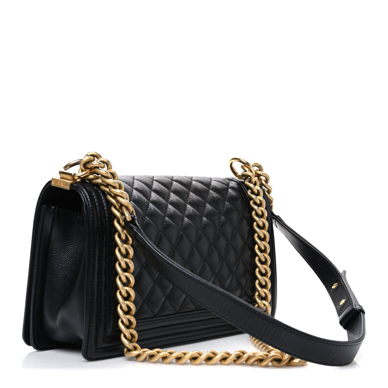 Chanel Caviar Quilted Medium Boy Flap Black