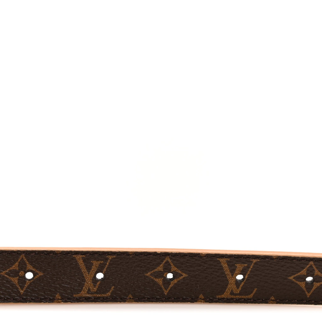 Louis Vuitton Calfskin Monogram 20mm LV Iconic Reversible Belt 85 34 Arizona Beige