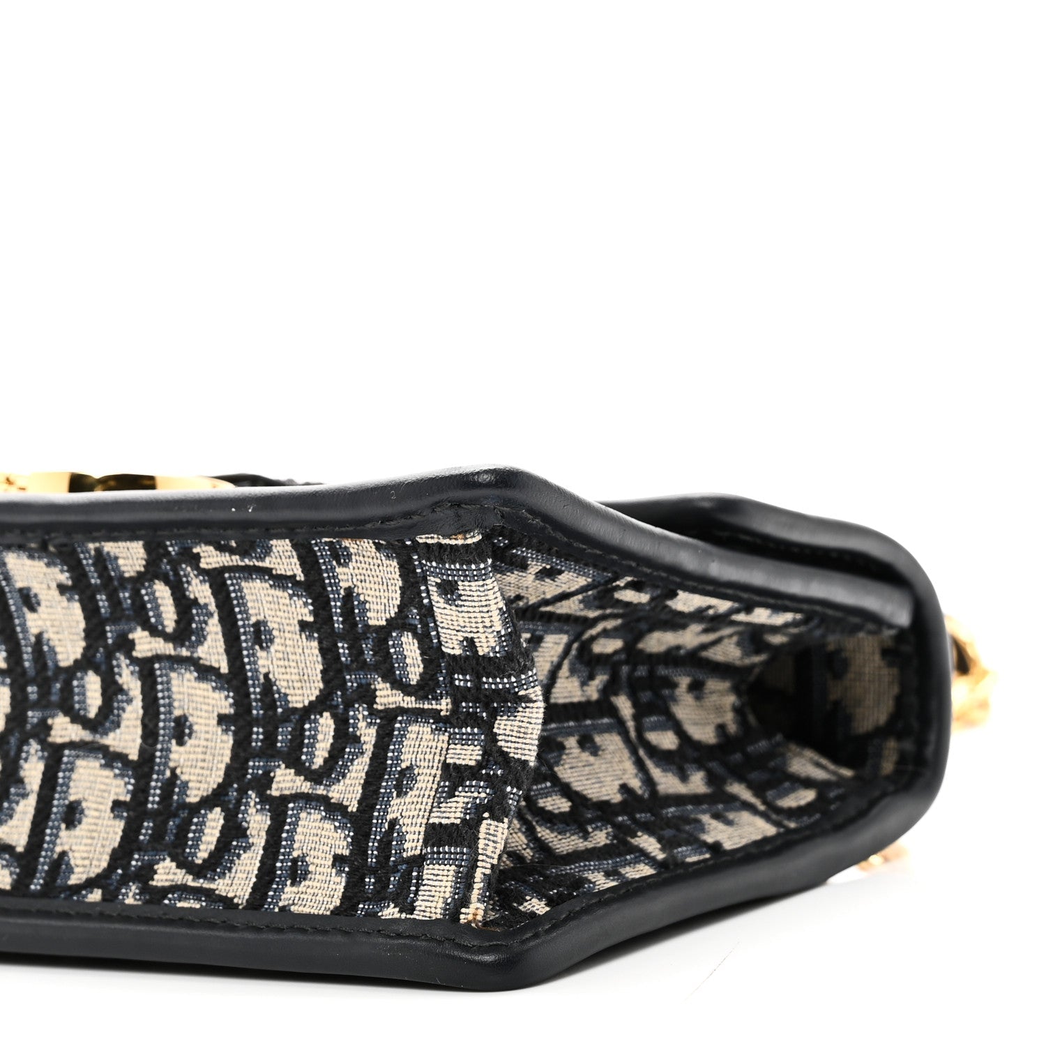 Christian Dior Oblique 30 Montaigne East West Chain Flap Bag Blue