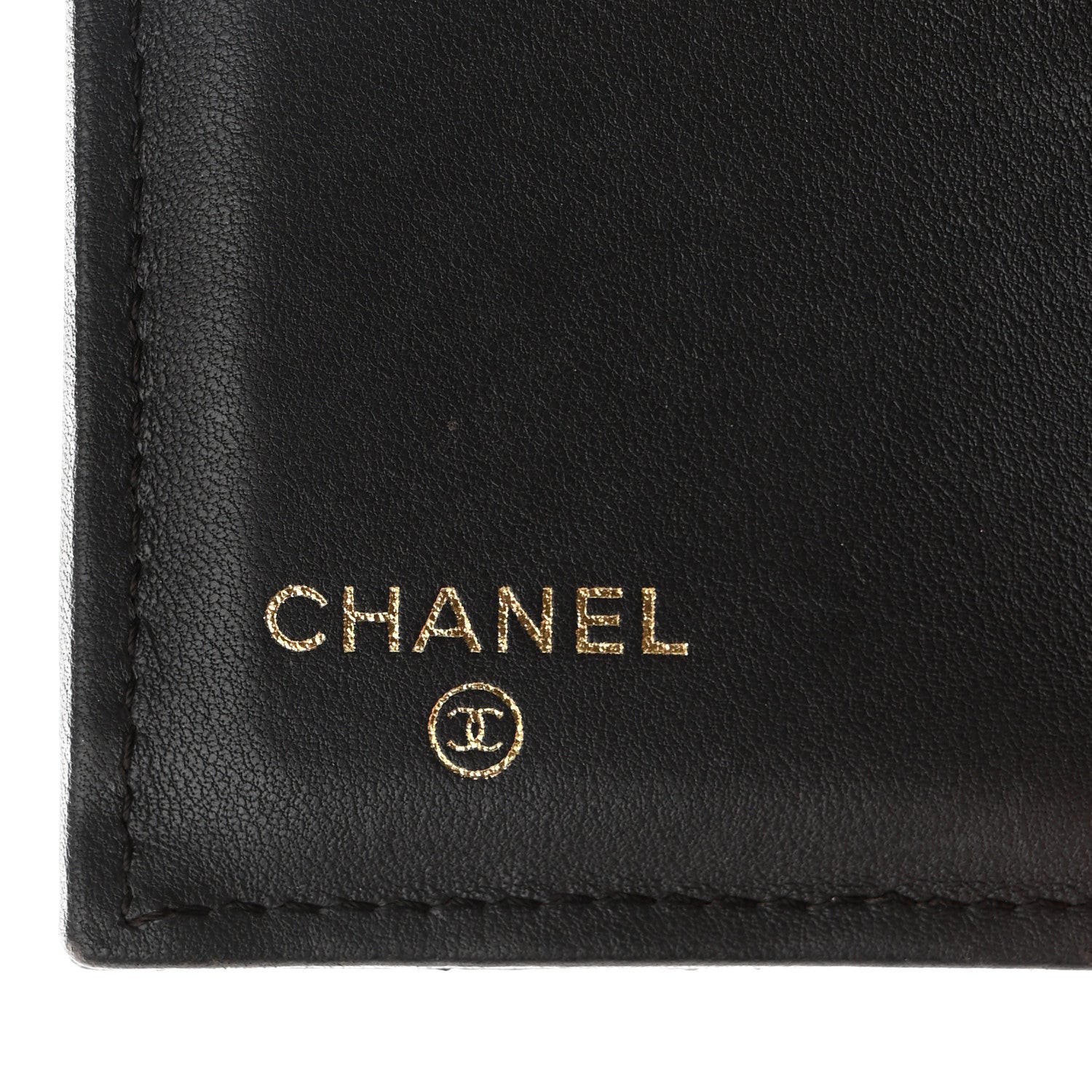 Lambskin Quilted Compact Boy Wallet Dark Grey